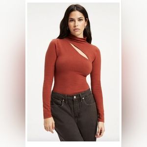 AmericanGood American Slit Shoulder Sweater Bodysuit